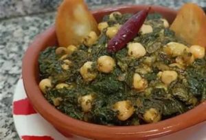Chickpeas with spinach